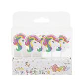 Свечи набор на пиках фигурная Единороги (уп5) 4см