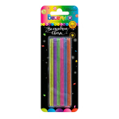 Свеча для торта б/д тонкая Сияющие 11см (уп24)