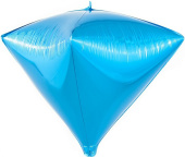 Шар фольга 3D Алмаз 20'' Голубой Blue 51см FL