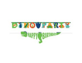 Гирлянда комплект 230см Happy birthday Динозавры (уп2)