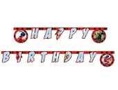 Гирлянда буквы 190см Happy Birthday Леди Баг