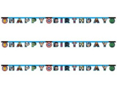 Гирлянда буквы 220см Happy birthday Мстители