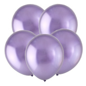 Шар латекс 5"/ВС хром Зеркальные шары Сиреневый Mirror Violet 50шт