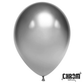 Шар латекс 5"/ДБ хром Зеркальные шары Серебро (50шт)