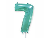 Шар фольга Цифра 16"/Fm Бирюзовая Turquoise "7"