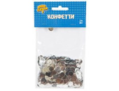 Конфетти Круг фольга 1,0см Серебро 20гр