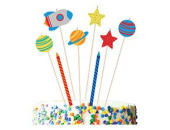 Свечи для торта на пиках 8 шт. Космос