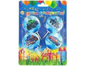 Свечи для торта на пиках 4 шт. Машинки