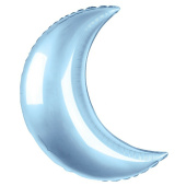 Шар фольга Месяц 35'' 89см Голубой Blue FM