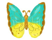 Шар фольга фигура Бабочка MintYellow 25" 63см 25" 63см An