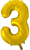 Шар фольга Цифра 34"/FL Золото "3"