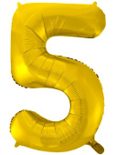 Шар фольга Цифра 34"/FL Золото "5"