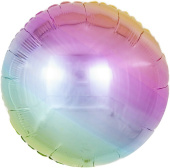 Шар фольга без рисунка 32" круг градиент Радуга GRADIENT PASTEL