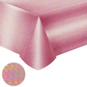 Скатерть фольга 137х274см лазерная Делюкс Роза Голд ВесПраздник