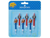 Свечи для торта 6 см, 6 шт., с держателями Гонщик