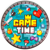 Тарелки бумага 180мм Game Time Пиксели уп6