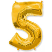 Шар фольга Цифра 40"/CFI Золото "5"