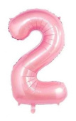 Шар фольга Цифра 40'' Розовая Pink "2" CFI