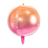 Шар Сфера 3D Bubble Бабблс 16" омбре Розово оранжевая Pink Orange 40см PD Шар Сфера 3D Bubble Бабблс 16" омбре Розово оранжевая Pink Orange 40см PD