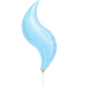 Шар фольга зигзаг 19" Голубой Blue An