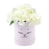 Коробка цилиндр Кошка с ушками 11,5х11,5х14см
