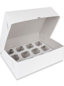 Коробка на 12 капкейков 32,5х25,5х10см белая