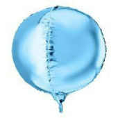 Шар Сфера 3D Bubble Бабблс 33'' металлик Голубой