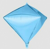 Шар фольга 3D Алмаз 26" ГОЛУБОЙ Blue AG