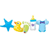 Шар фольга фигура AIR Гирлянда Baby Boy 41" 104см H QL (уп2)
