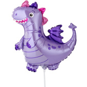 Шар фольга мини Дракон фиолетовый Fm 1206-1315