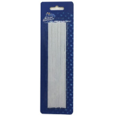 Свечи для торта 16,5 см, воск, 12 шт. Коктейльные белые с блёстками