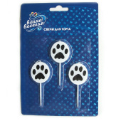 Свеча для торта на пиках Лапки 3,5см (уп3) ВолВес