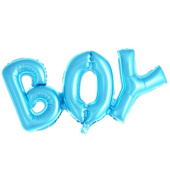 Шар фольга Буквы надпись BOY голубой 33"/FL