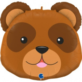 Шар фольга фигура голова Медведь 29'' 74см GR