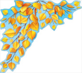 Украшение на скотче 38,4х25,9см Ветка из кленовых листьев (10шт)