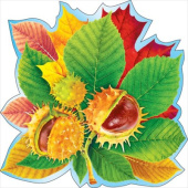 Украшение на скотче 19,4х19,4см Каштан (10шт)