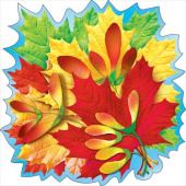 Украшение на скотче 19,4х19,4см Кленовые листья (10шт)