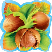 Украшение на скотче 15х15см Орехи (10шт)