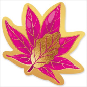 Украшение на скотче 9,6х9,6см Лист винограда (20шт)