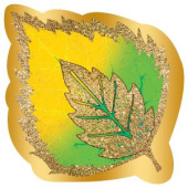 Украшение на скотче 9,6х9,6см Лист осины (20шт)