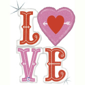 Шар фольга фигура LOVE Голография 46'' 117см GR