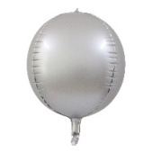Шар Сфера 3D Bubble Бабблс 10" пастель Серебро
