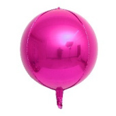 Шар Сфера 3D Bubble Бабблс 10" металлик Малиновый