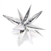 Шар фольга без рисунка фигура звезда составная 41" AG Серебро