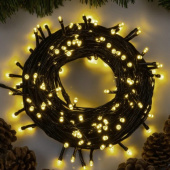 Гирлянда электр метражная 5м на черном проводе Спички