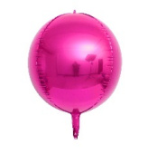 Шар Сфера 3D Bubble Бабблс 22'' металлик Фуксия яркая