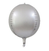 Шар Сфера 3D Bubble Бабблс 32" пастель Серебро