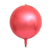 Шар Сфера 3D Bubble Бабблс 32" металлик Красный