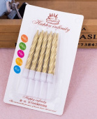 Свечи набор Золото Витая (уп10) АА