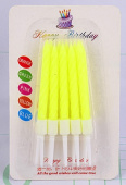 Свечи набор Желтая Неон Витая (уп10) АА